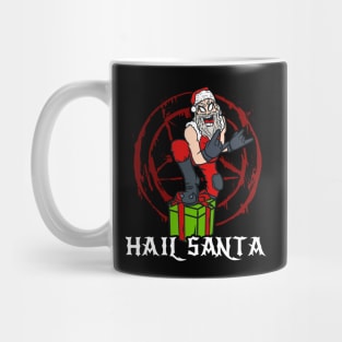 Hail Santa Christmas Occult I Heavy Metal Satan graphic Mug